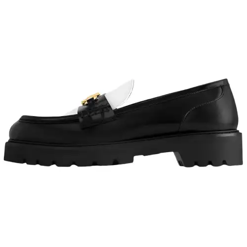 LOUIS VUITTON District Loafers 5CM Women's Black White