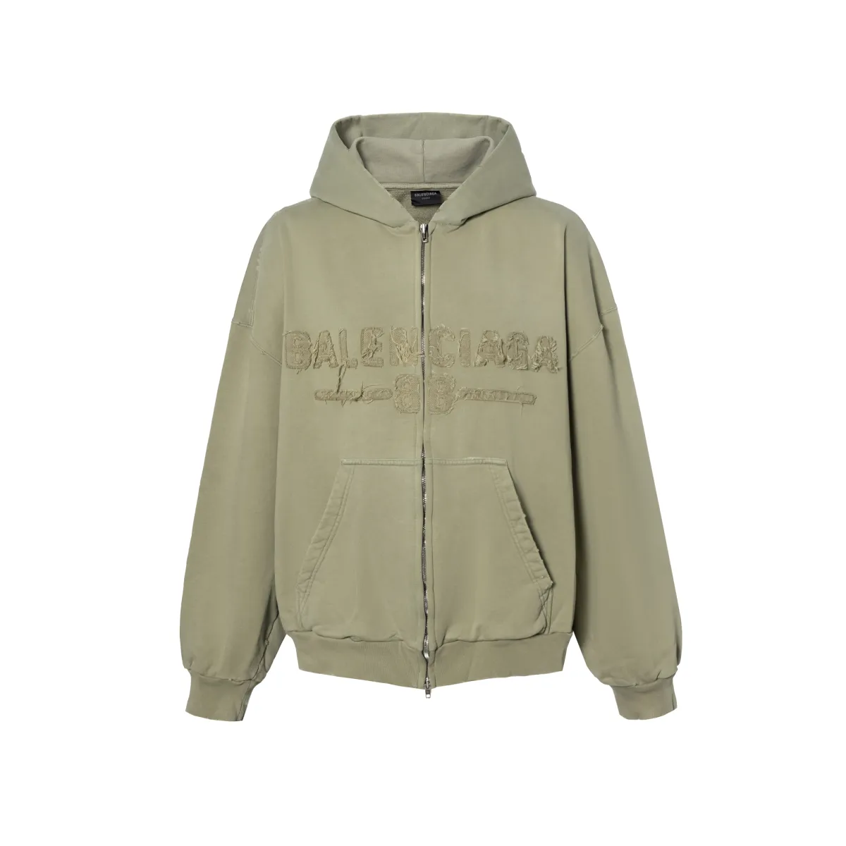 Balenciaga SS25 Sweatshirt Regular Fit Women's Army Green