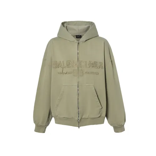 Balenciaga SS25 Sweatshirt Regular Fit Women's Army Green