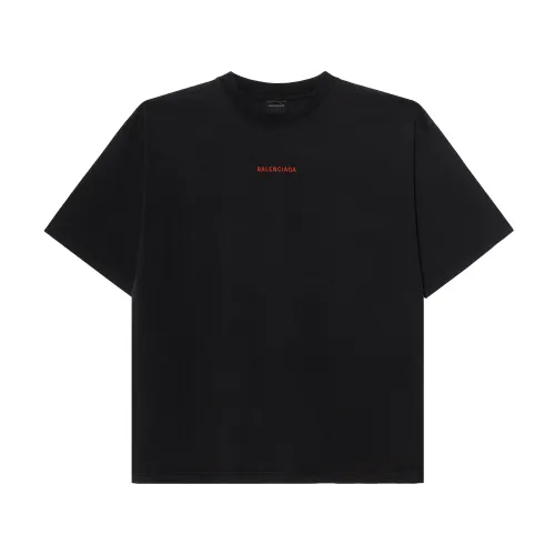 Balenciaga Logo Printed Crewneck T Shirt