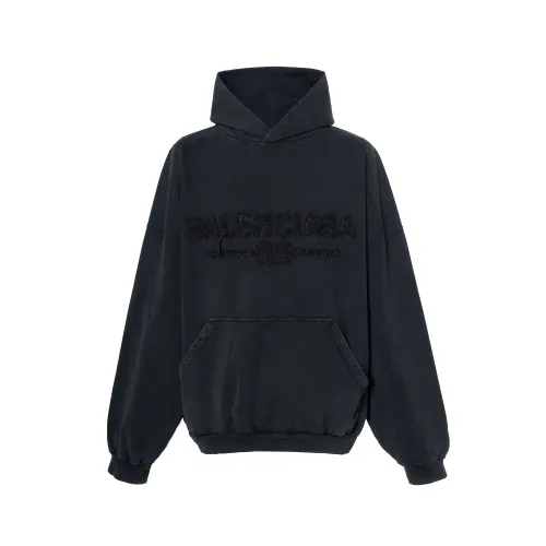 Balenciaga SS25 Sweatshirt Loose Fit Men's Black