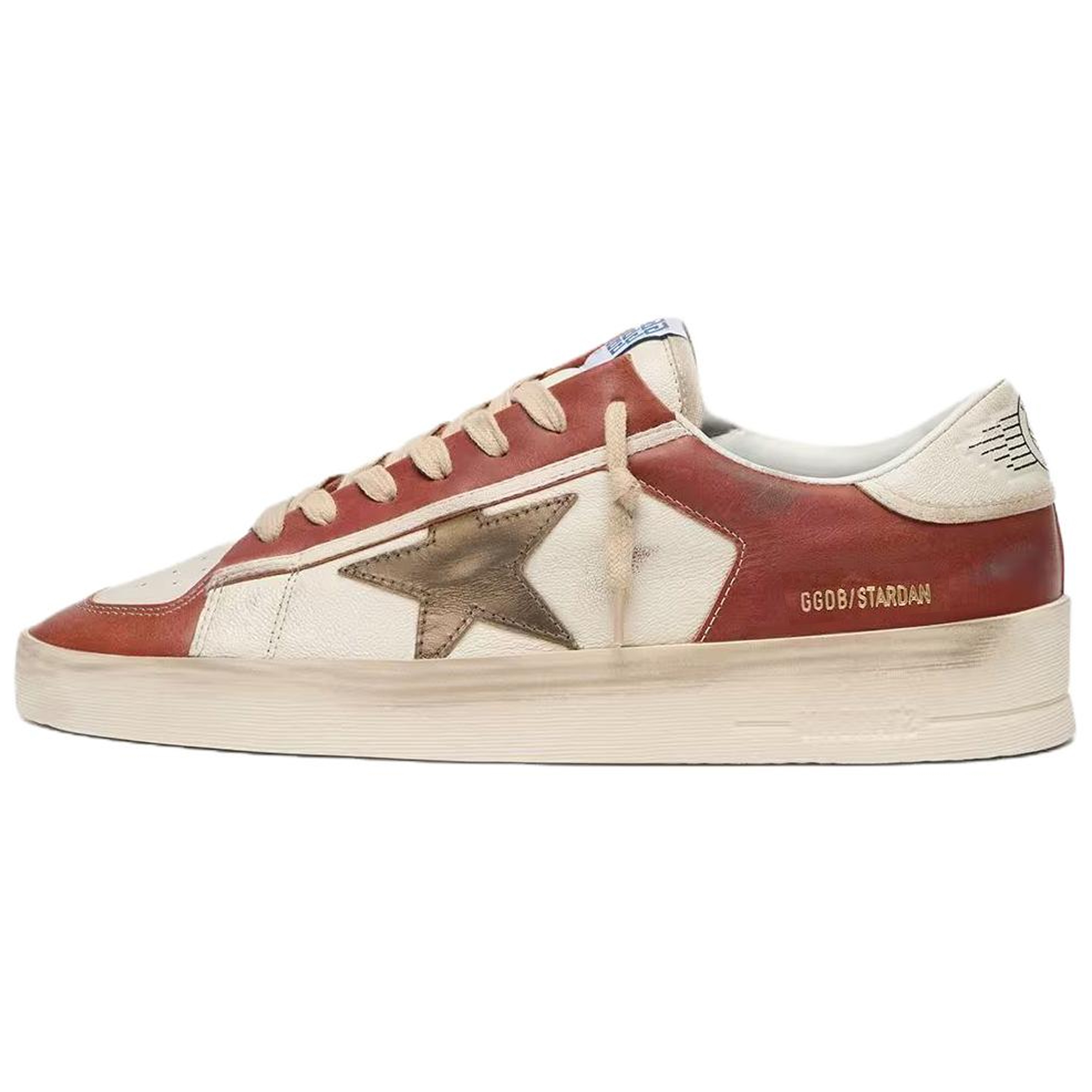 Мужские кеды Golden Goose Stardan (бело-красный)