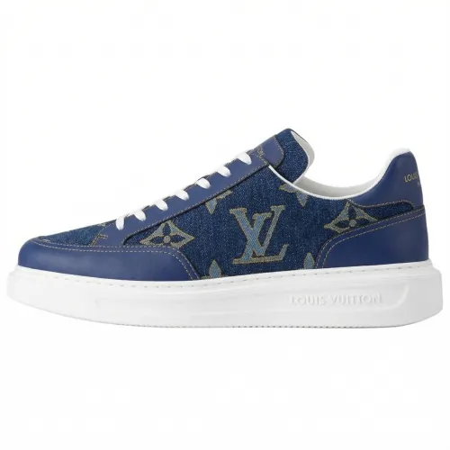 LOUIS VUITTON Beverly Hills Low top Skateboard Shoes Men's Blue