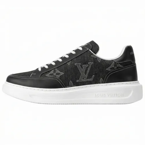 LOUIS VUITTON Beverly Hills Low top Skateboard Shoes Men's Black