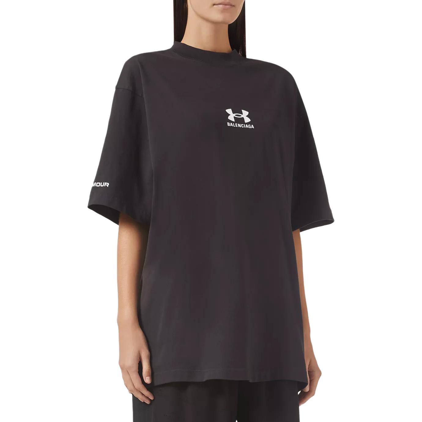 Женская футболка Balenciaga Logo T (черная) — фото 3