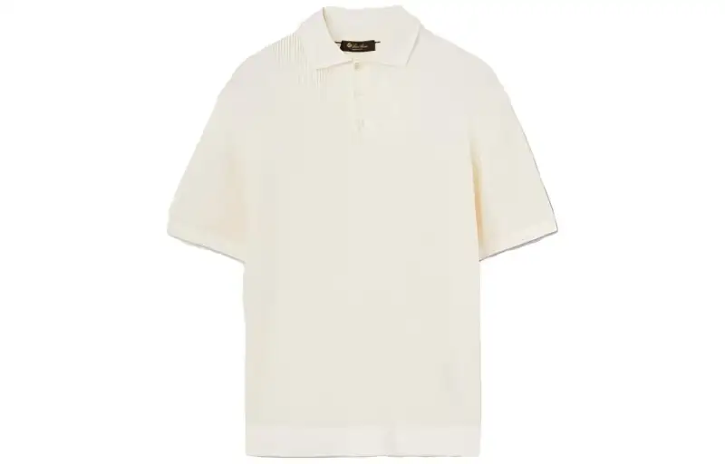 Loro Piana Polo Shirts Men's White Polo Collar Moderate Other