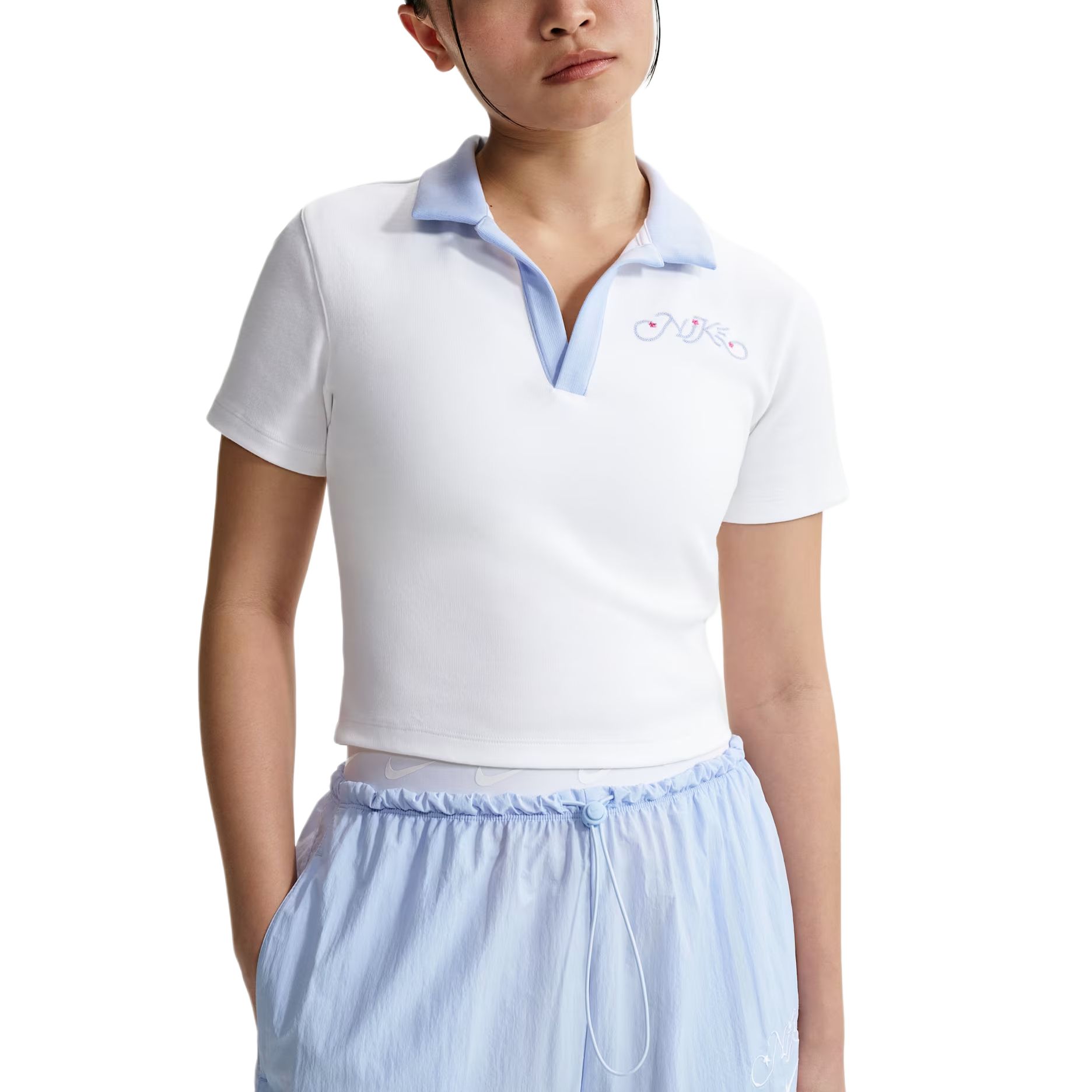 Женская футболка Nike Sportswear Polo (розовая)