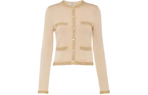 MIU MIU Sequinned Cropped Cardigan