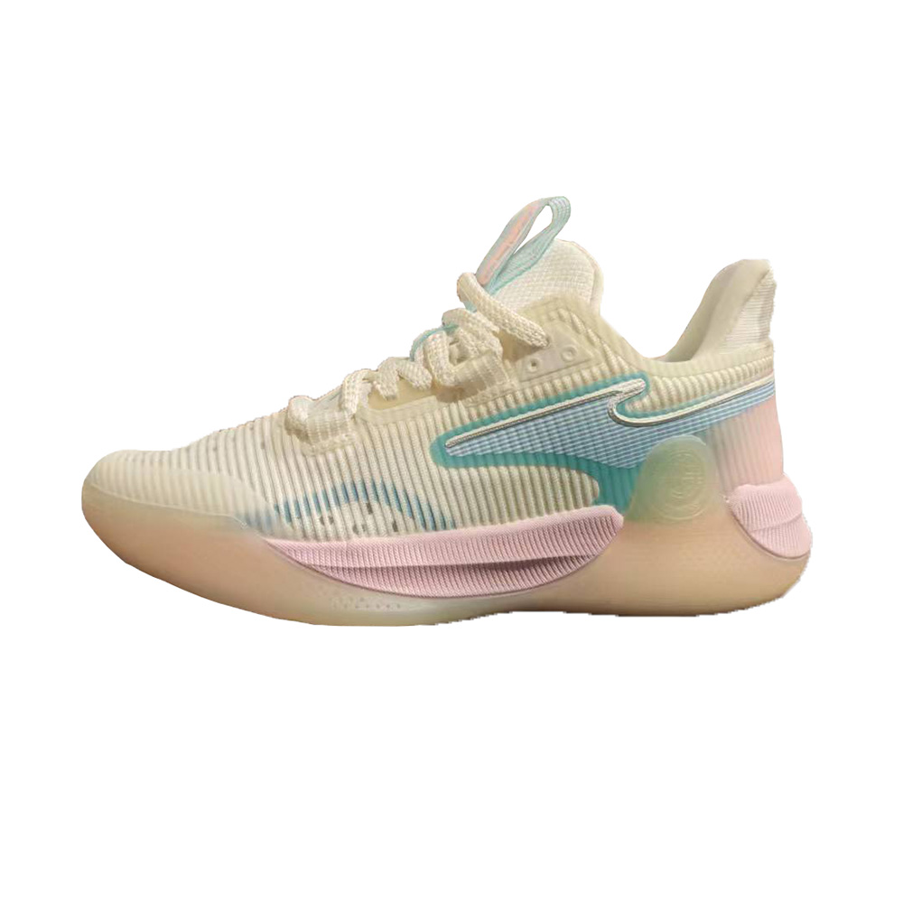 Erke High top Basketball Shoes Unisex White Blue Pink