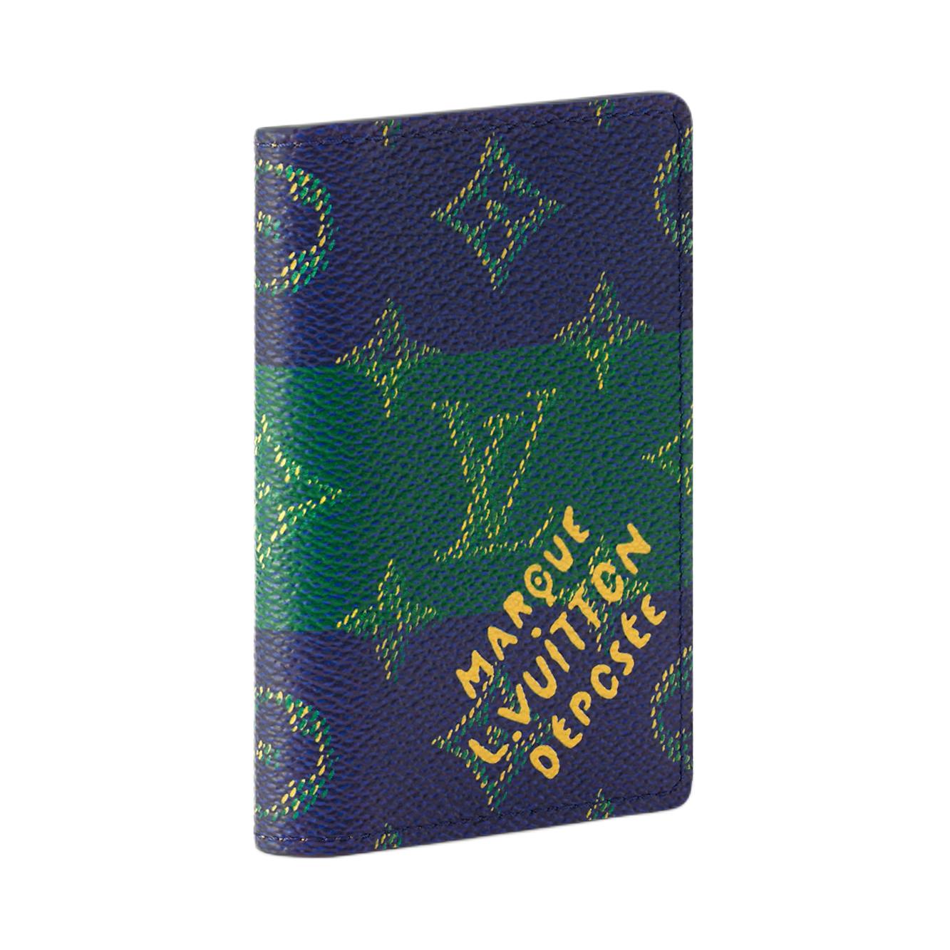 Мужской кошелек Louis Vuitton Monogram HERITAGE (синий) — фото 2