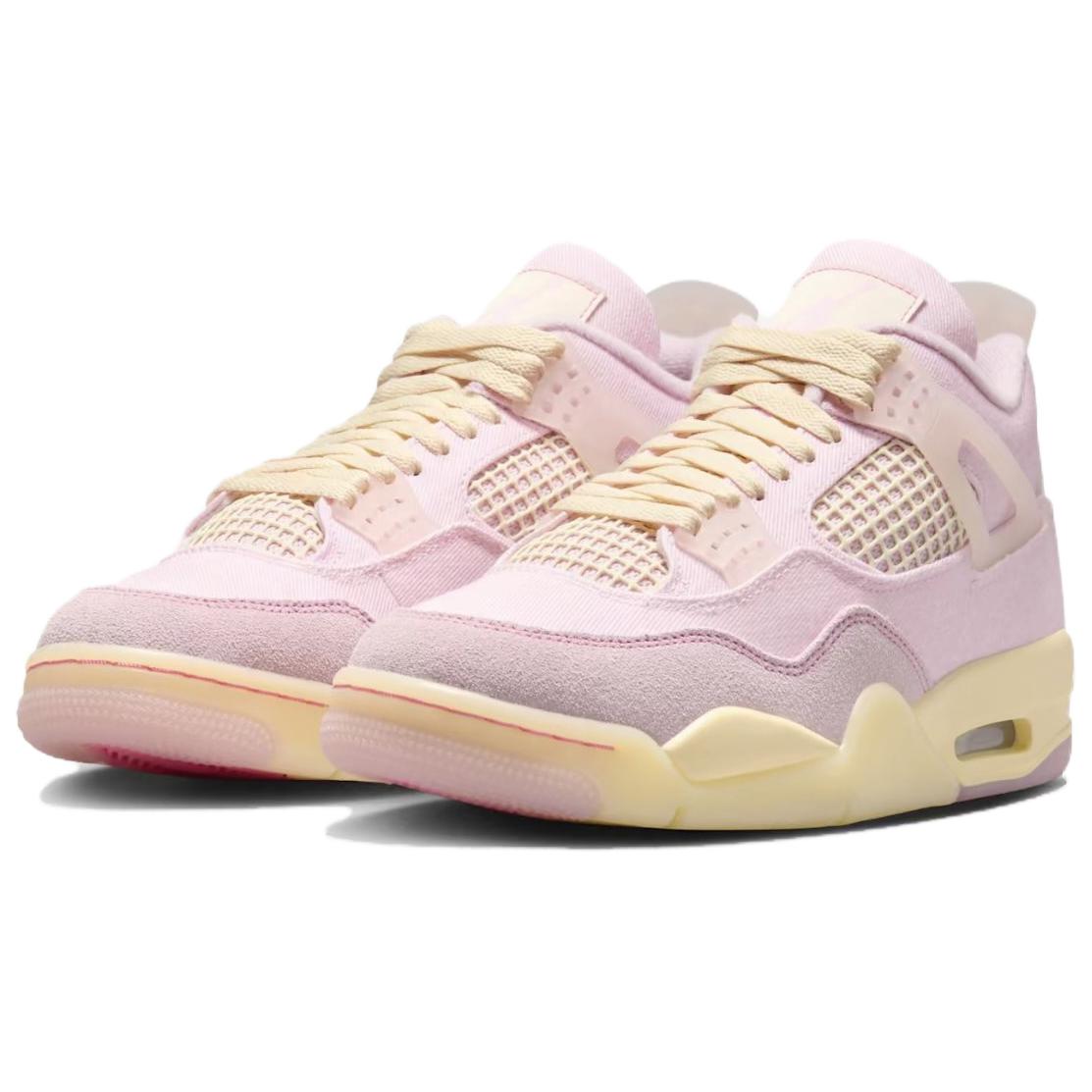 Женские кроссовки Jordan Air Jordan 4 Retro (розовые) — фото 3