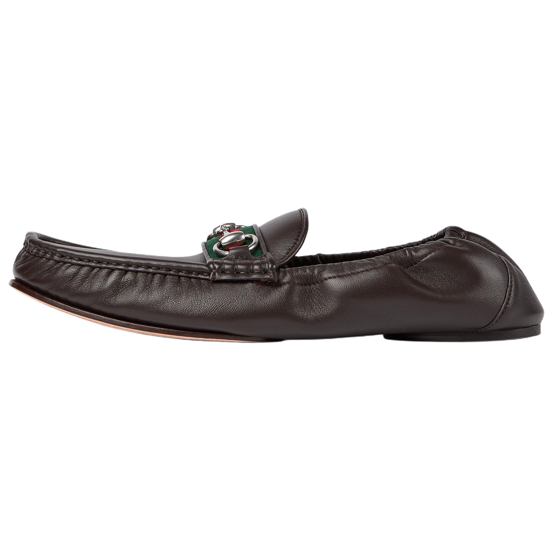Мужские лоферы Gucci Horsebit 1953 (коричневые)