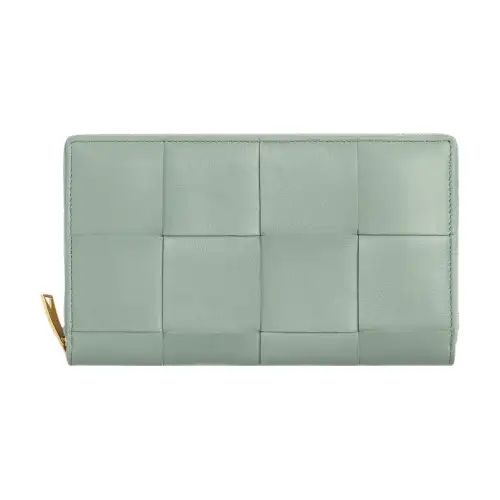 Bottega Veneta Sheepskin Wallet Large Women's Sage Green