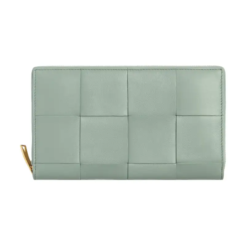 Bottega Veneta Sheepskin Wallet Large Women's Sage Green