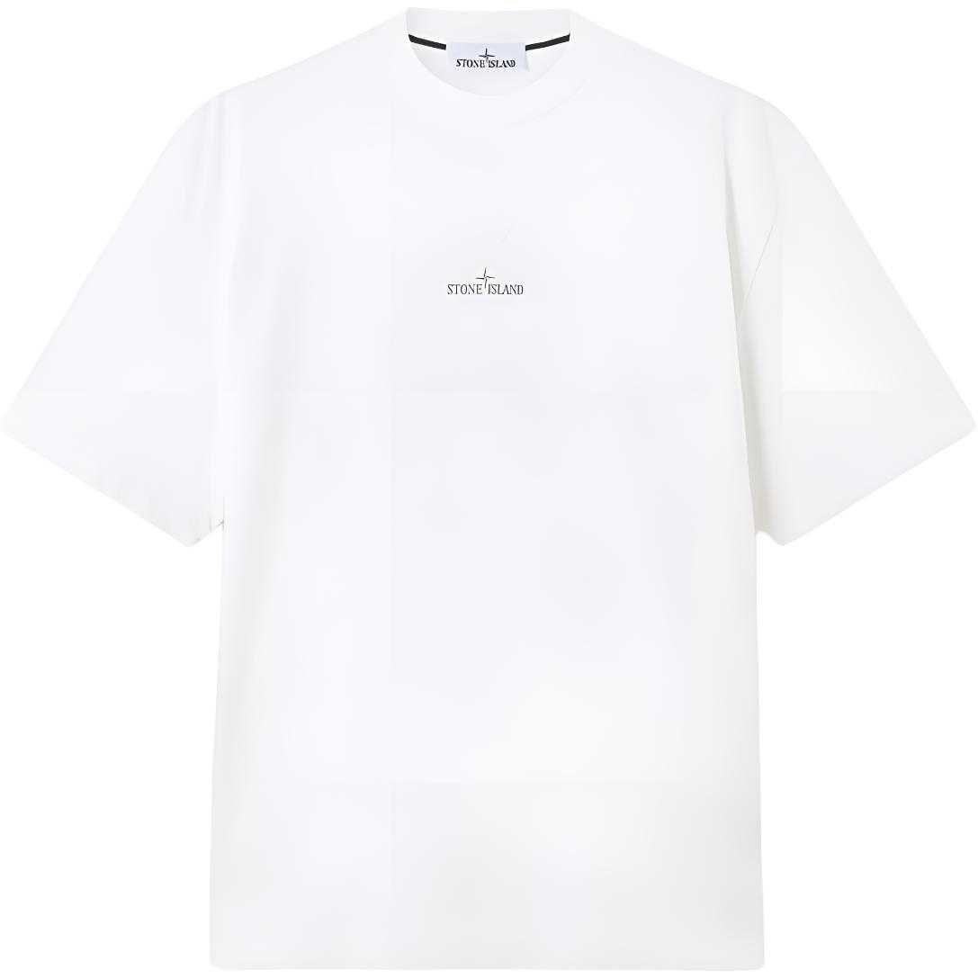Мужская футболка STONE ISLAND Logo (черная)
