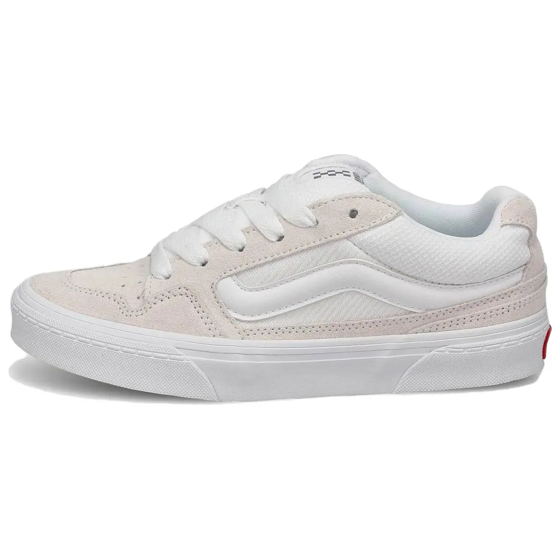 Vans Caldrone Suede, Mesh Low top Skateboard Shoes Women's White
