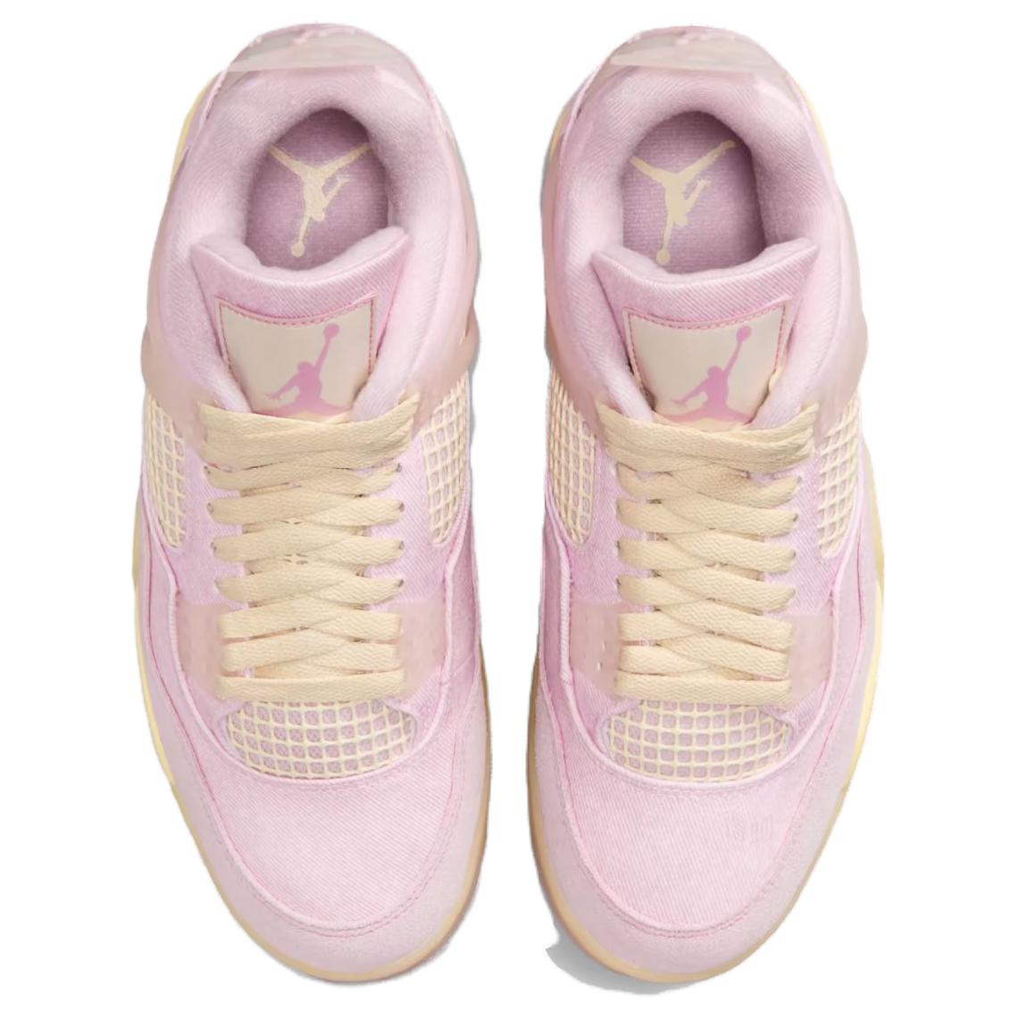 Женские кроссовки Jordan Air Jordan 4 Retro (розовые) — фото 4
