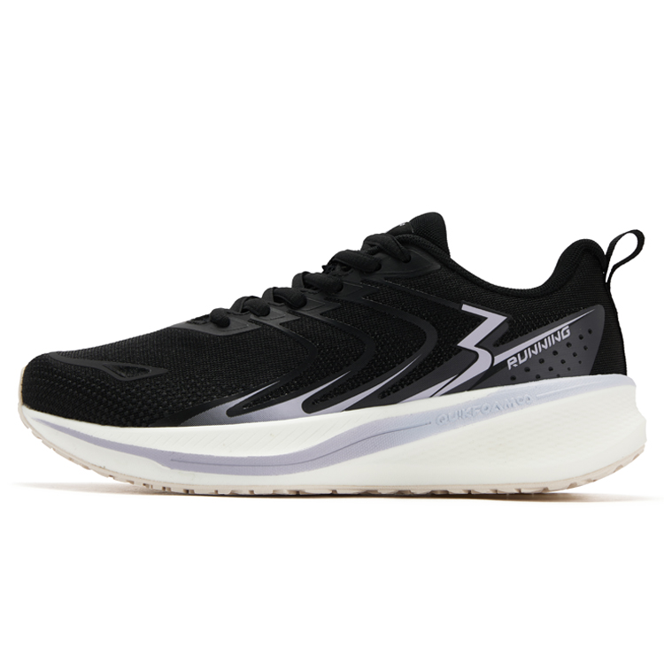 361° Slip Resistant Abrasion Resistant Mid top Casual Training Sprint Running Shoes Women’s Black White Purple