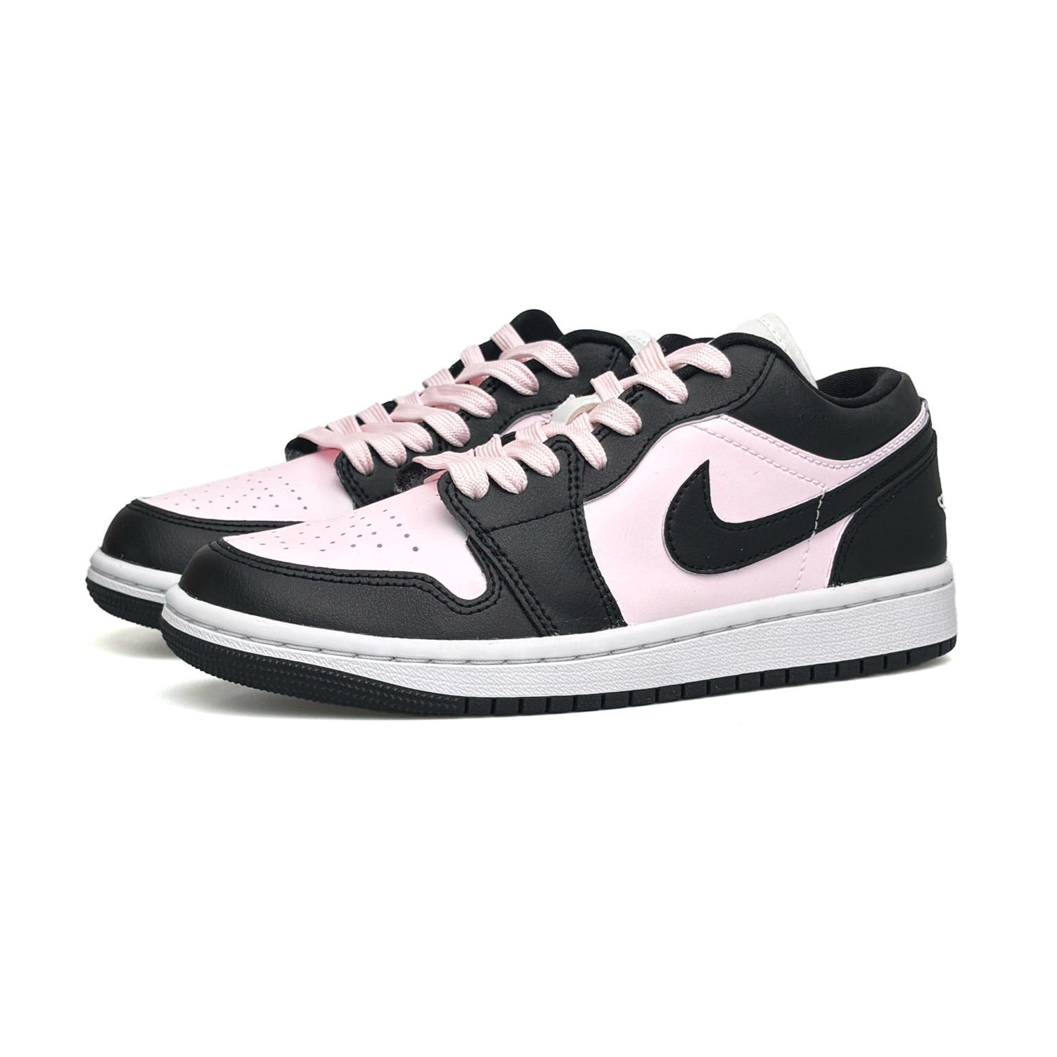 Jordan Air Jordan 1 WAO Abrasion Resistant Slip Resistant Low top Vintage Basketball Shoes Women’s Black Pink