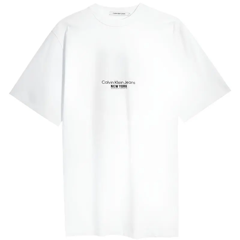 CALVIN KLEIN Short Sleeved Dress Women's Moon White