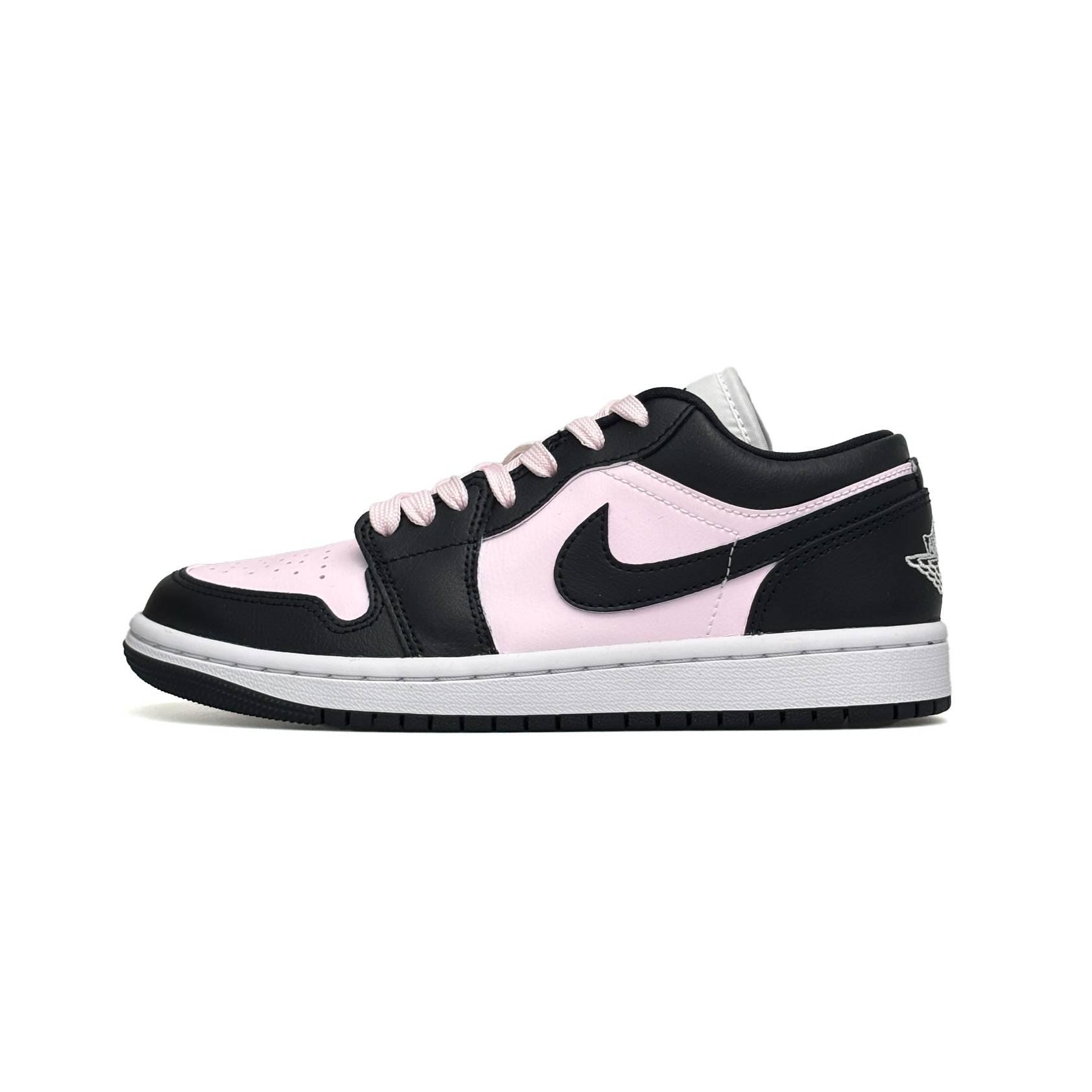 Jordan Air Jordan 1 WAO Abrasion Resistant Slip Resistant Low top Vintage Basketball Shoes Women’s Black Pink