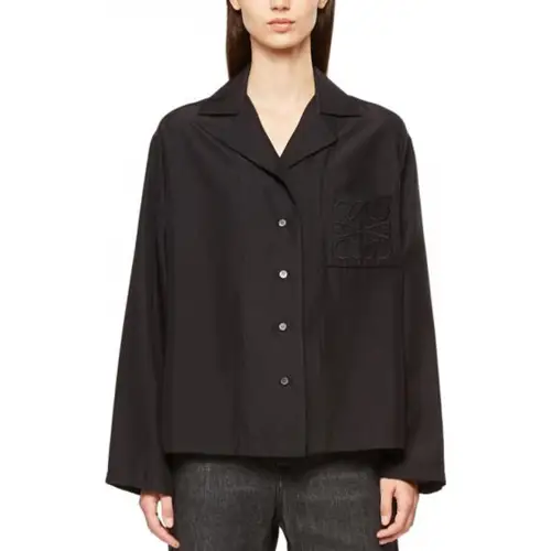LOEWE Shirts Women's Black Lapel Moderate
