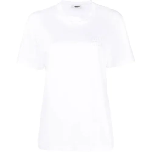 MIU MIU FW23 Regular T Shirt Women's White