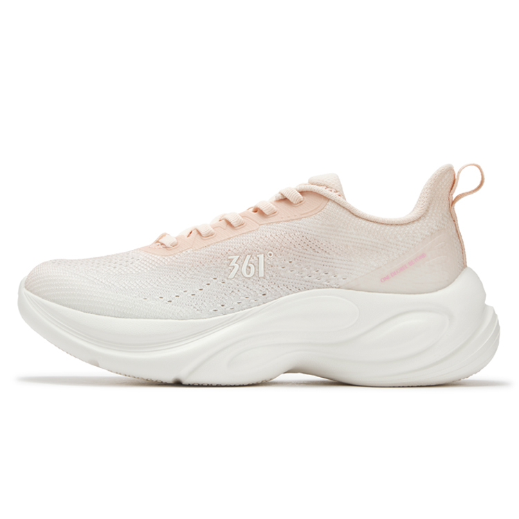 361° Abrasion Resistant Lightweight Rebound Low top Running Shoes Women’s Pink White