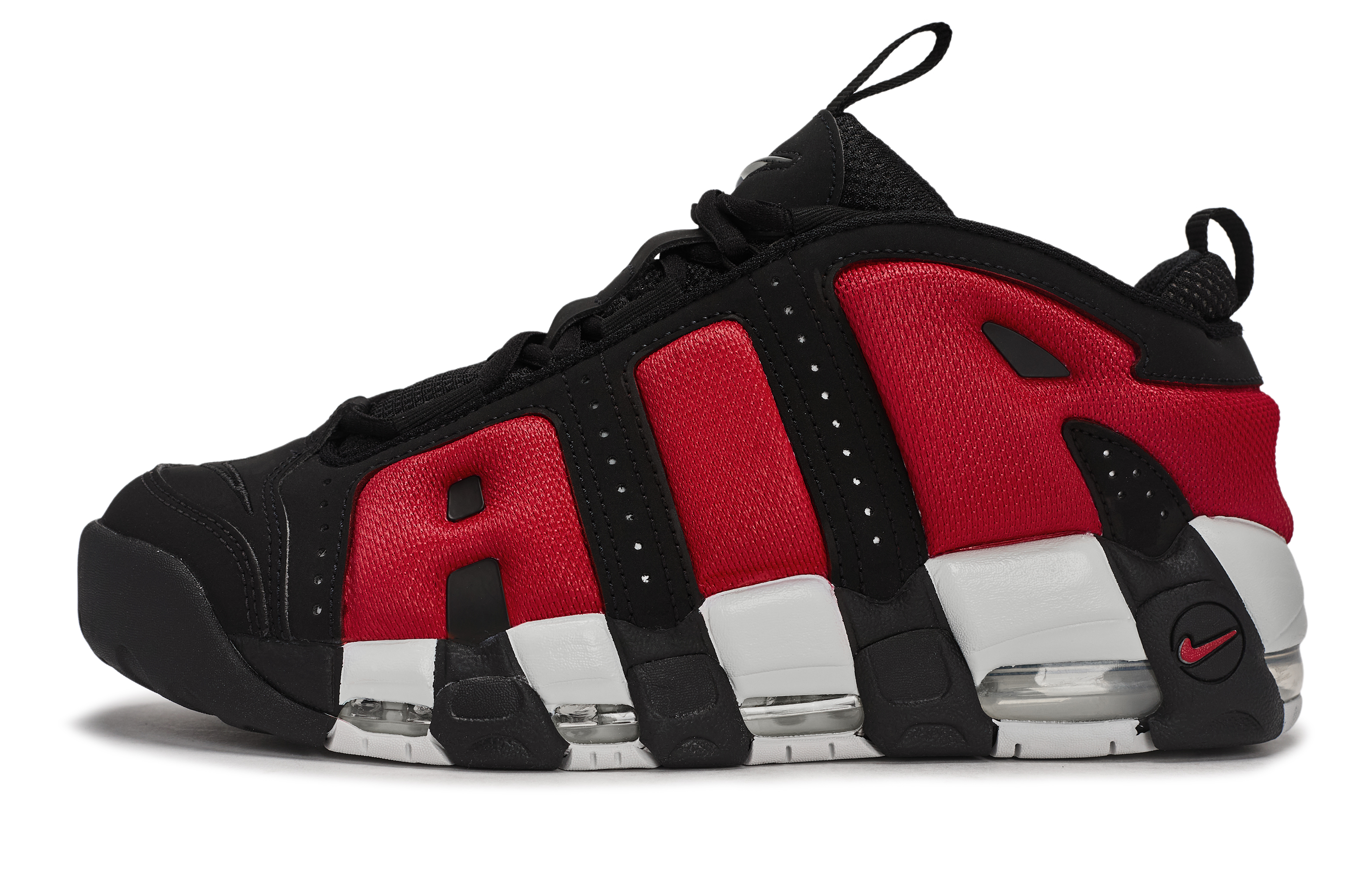 Nike Air More Uptempo 811 Manufacturing, Exoplanetary Red Slip Resistant Abrasion Resistant Low top Basketball Shoes