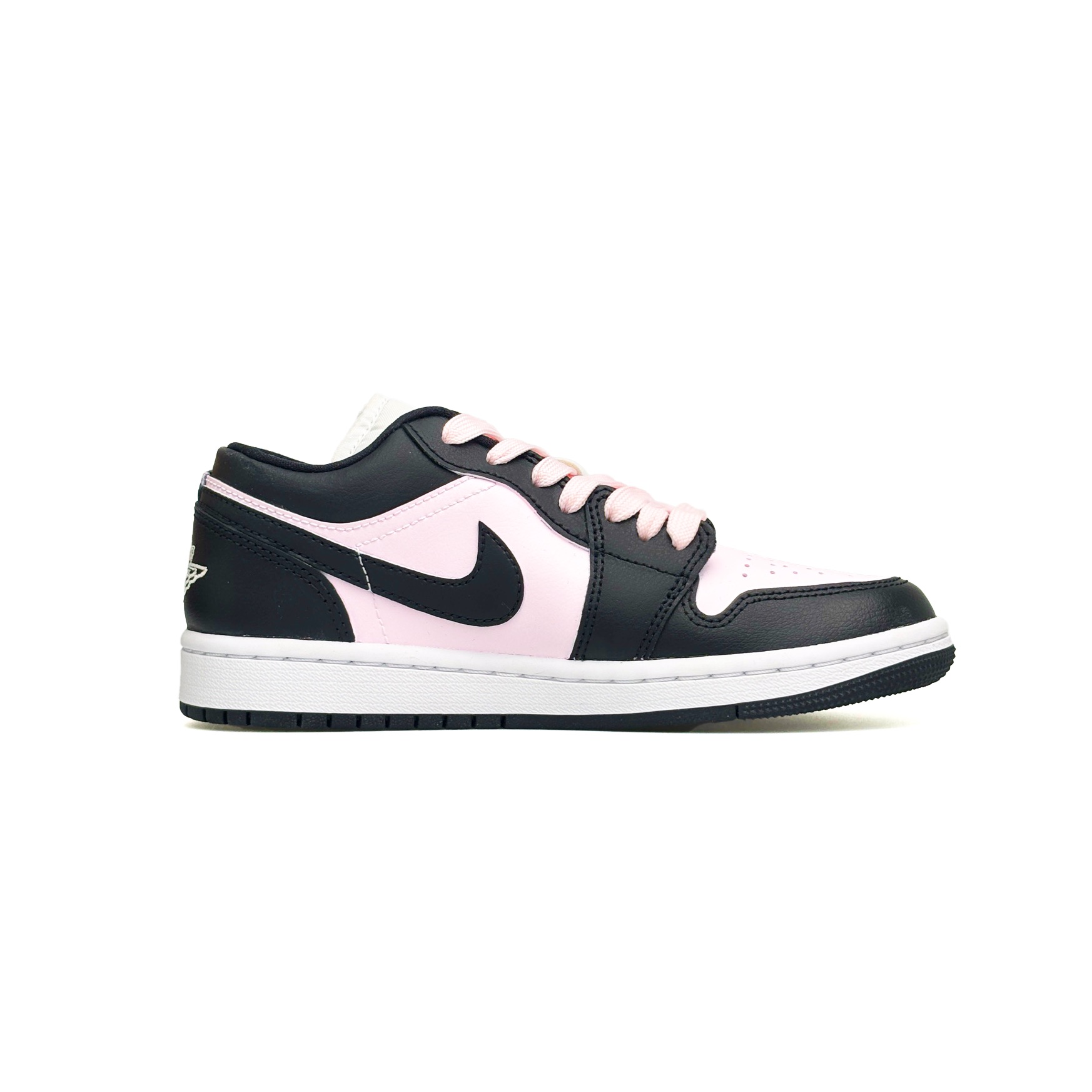 Jordan Air Jordan 1 WAO Abrasion Resistant Slip Resistant Low top Vintage Basketball Shoes Women’s Black Pink