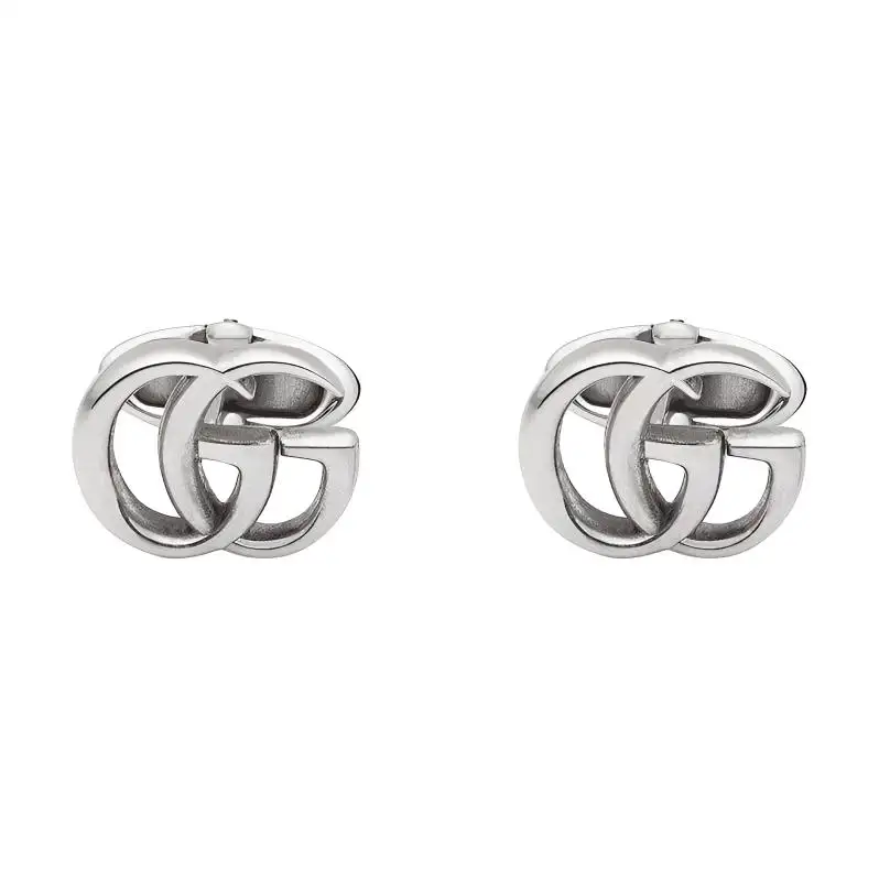 GUCCI GG Marmont 925 Sterling Silver Cufflinks Men's Silver