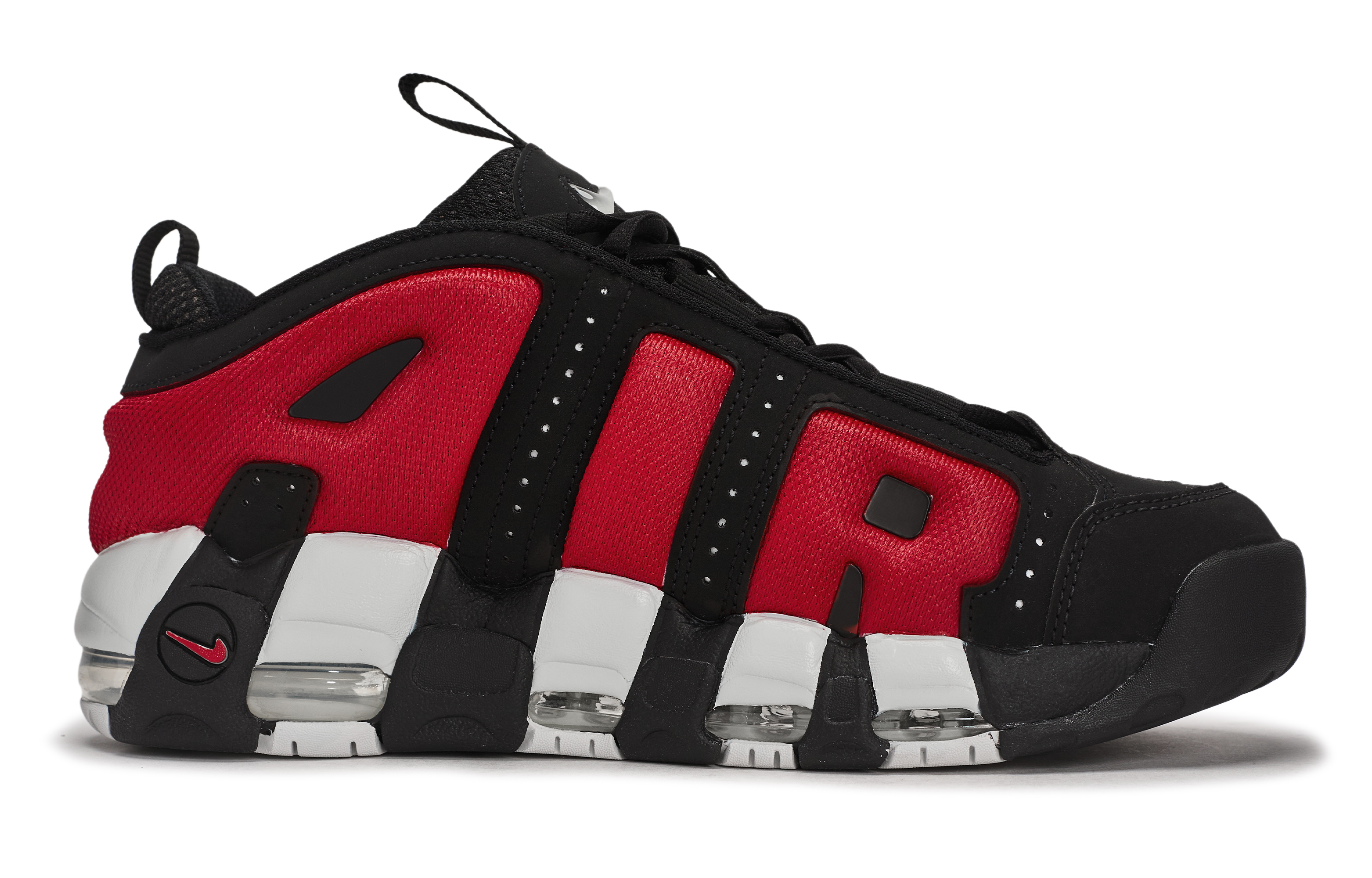 Nike Air More Uptempo 811 Manufacturing, Exoplanetary Red Slip Resistant Abrasion Resistant Low top Basketball Shoes