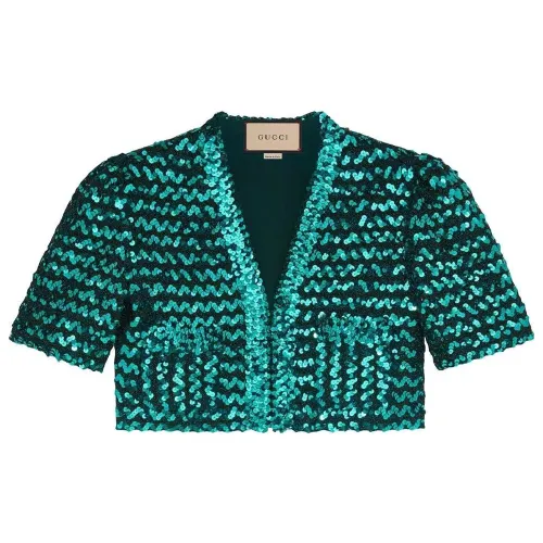 GUCCI Cropped Coat Women's Green