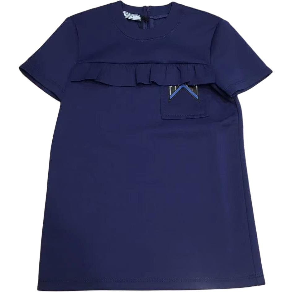 Женская футболка Prada с карманом (черная)