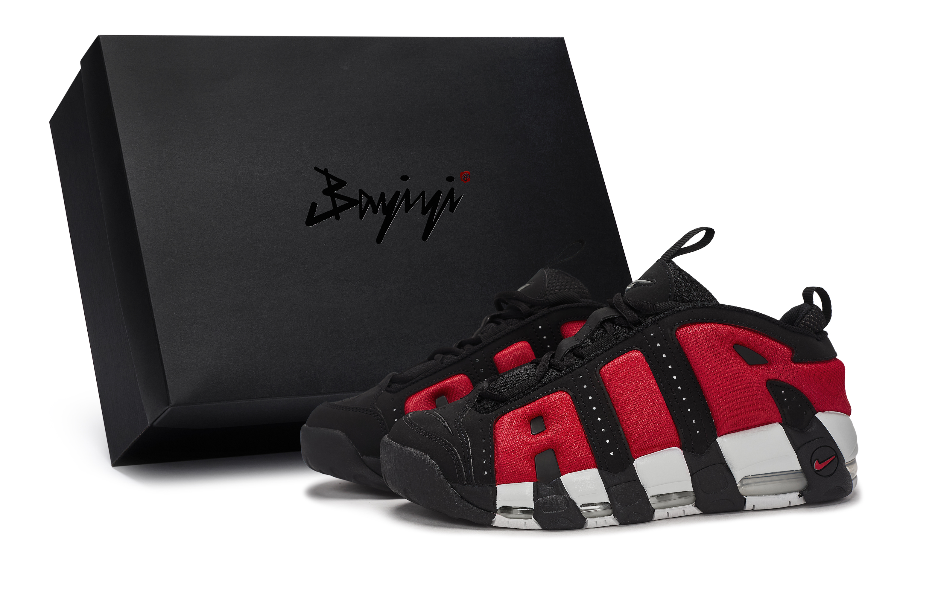 Nike Air More Uptempo 811 Manufacturing, Exoplanetary Red Slip Resistant Abrasion Resistant Low top Basketball Shoes