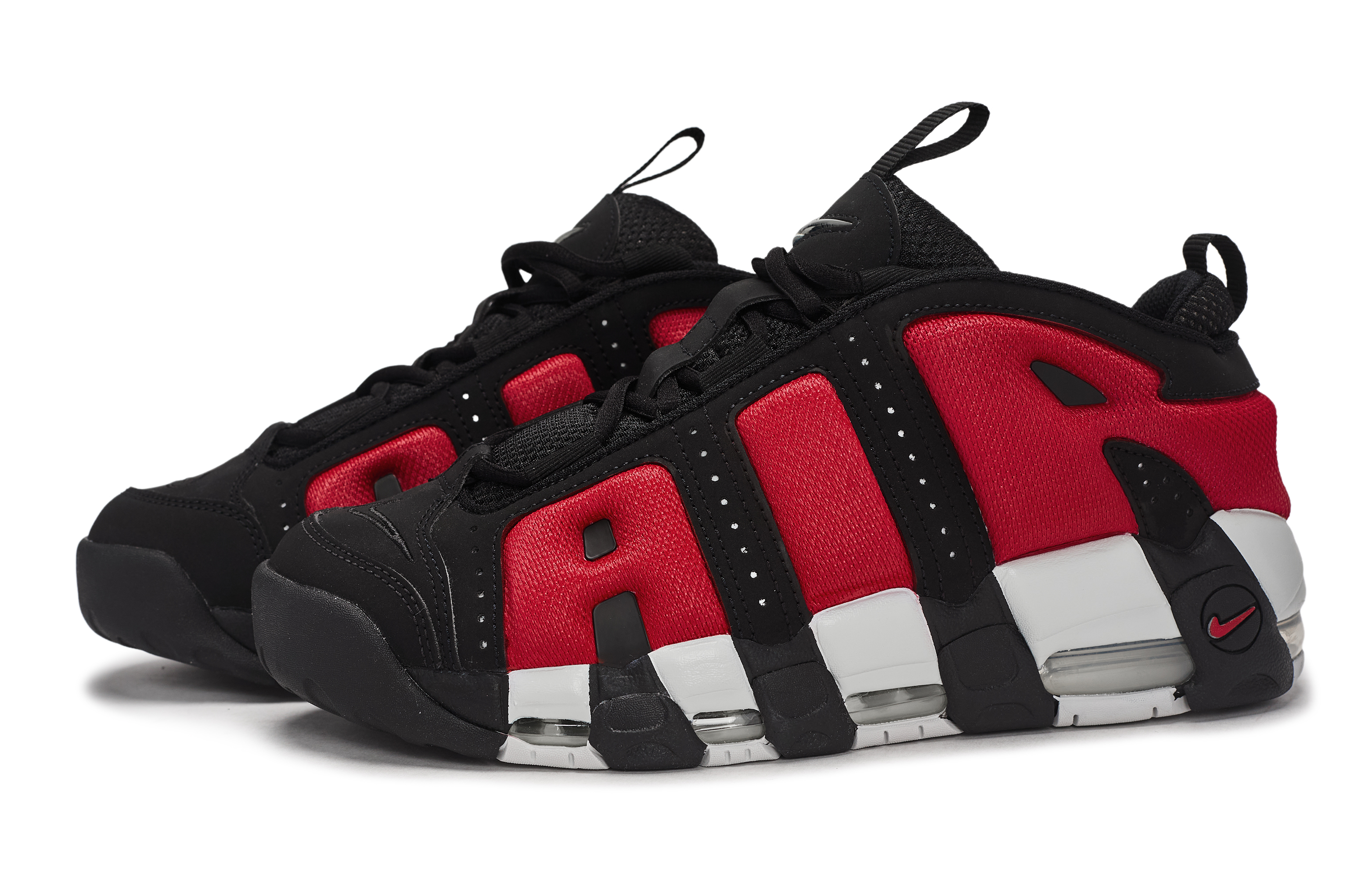 Nike Air More Uptempo 811 Manufacturing, Exoplanetary Red Slip Resistant Abrasion Resistant Low top Basketball Shoes
