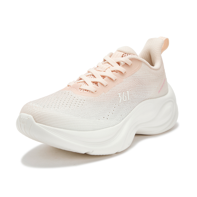 361° Abrasion Resistant Lightweight Rebound Low top Running Shoes Women’s Pink White