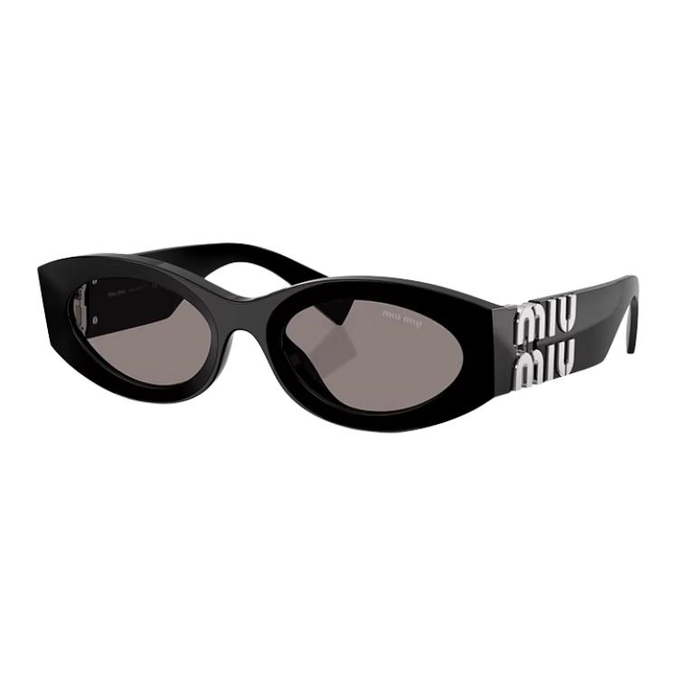Женские очки MIU MIU Oval Sunglasses (черные)