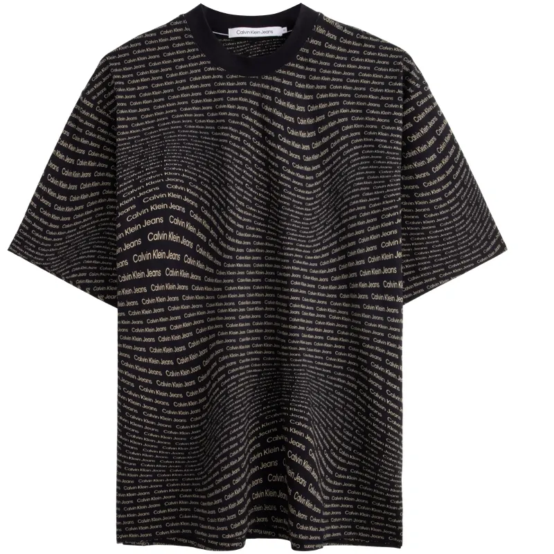 CALVIN KLEIN T Shirt Men's Letter Black
