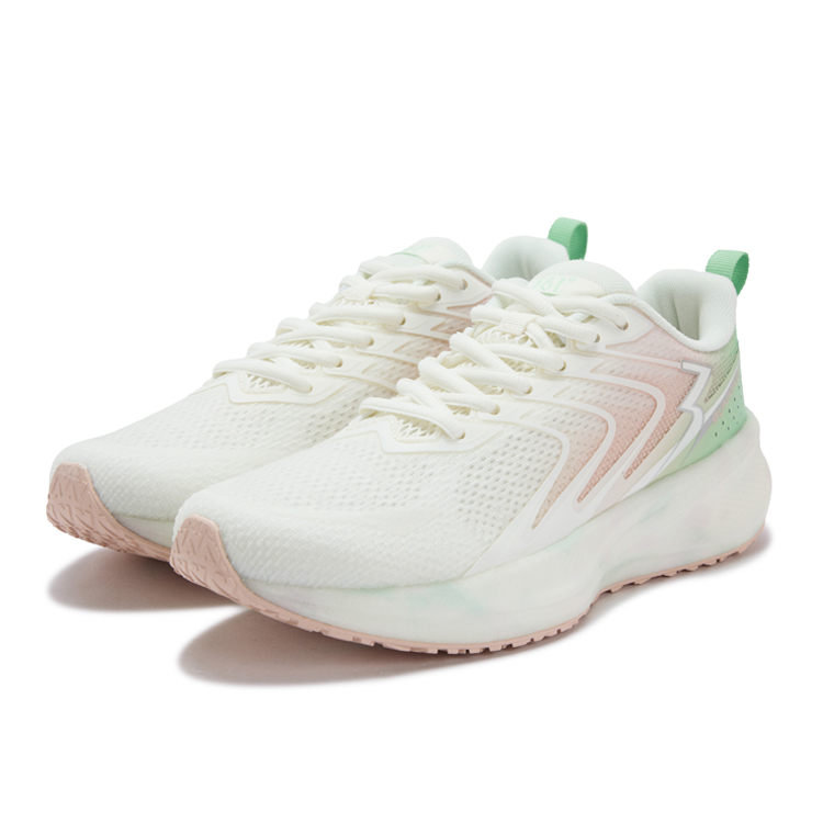 361° Slip Resistant Abrasion Resistant Coverage Low top Casual Training Sprint Running Shoes Women’s White Pink Green