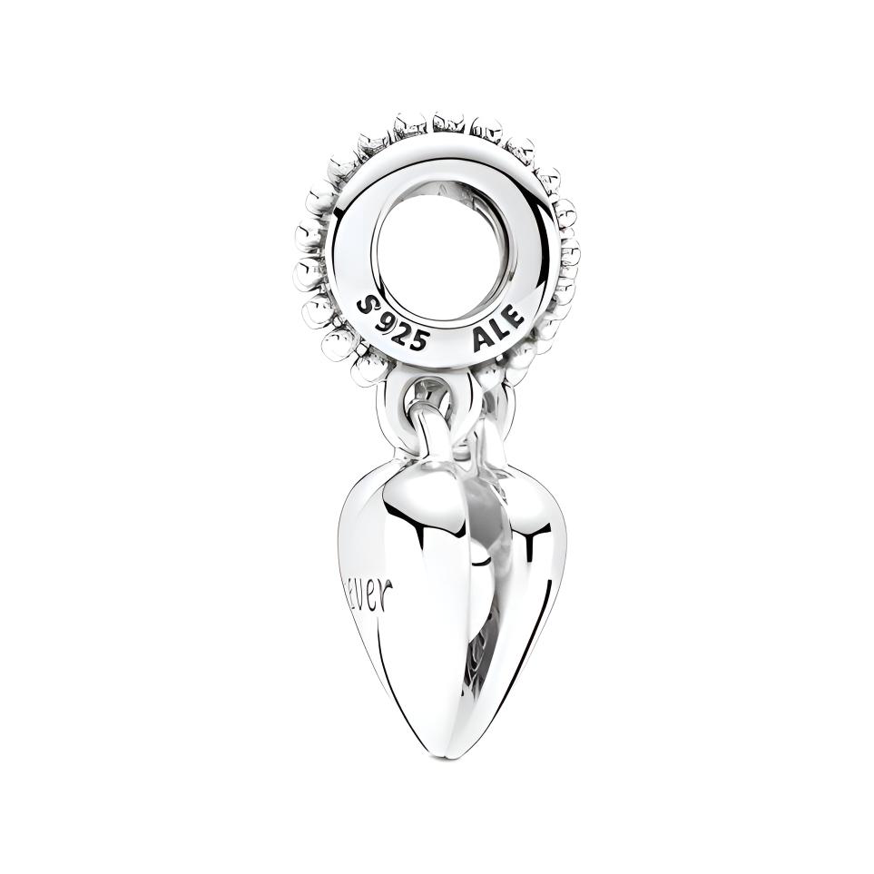 Женский кулон Pandora Heart Charm (серебряный) — фото 3