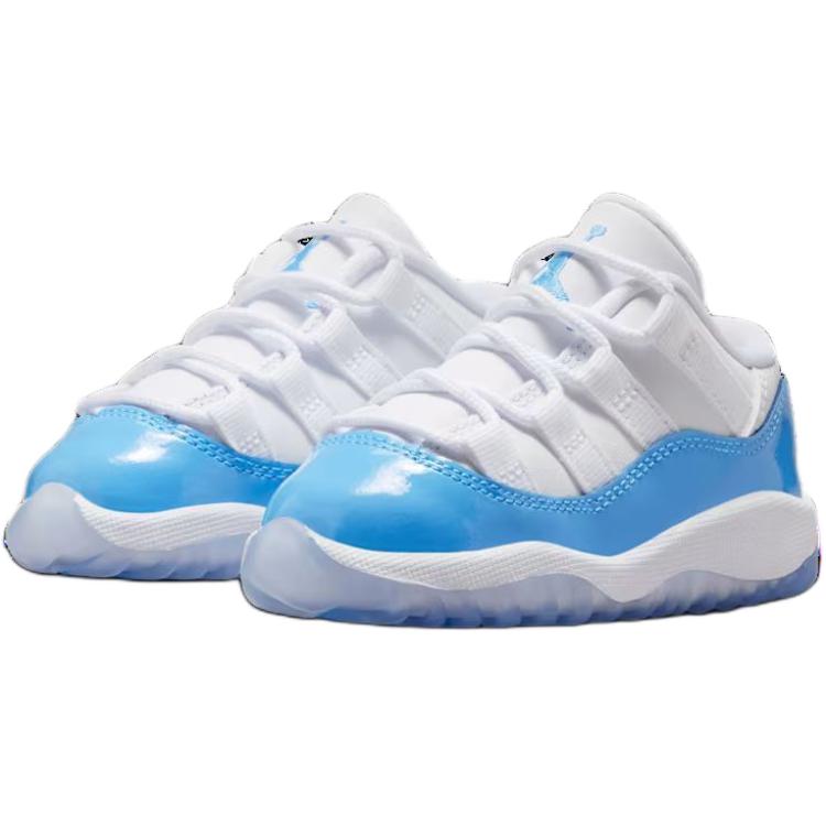 Кроссовки Jordan Air Jordan 11 Retro Low (бело-синие) — 白色/大学蓝 — фото 3