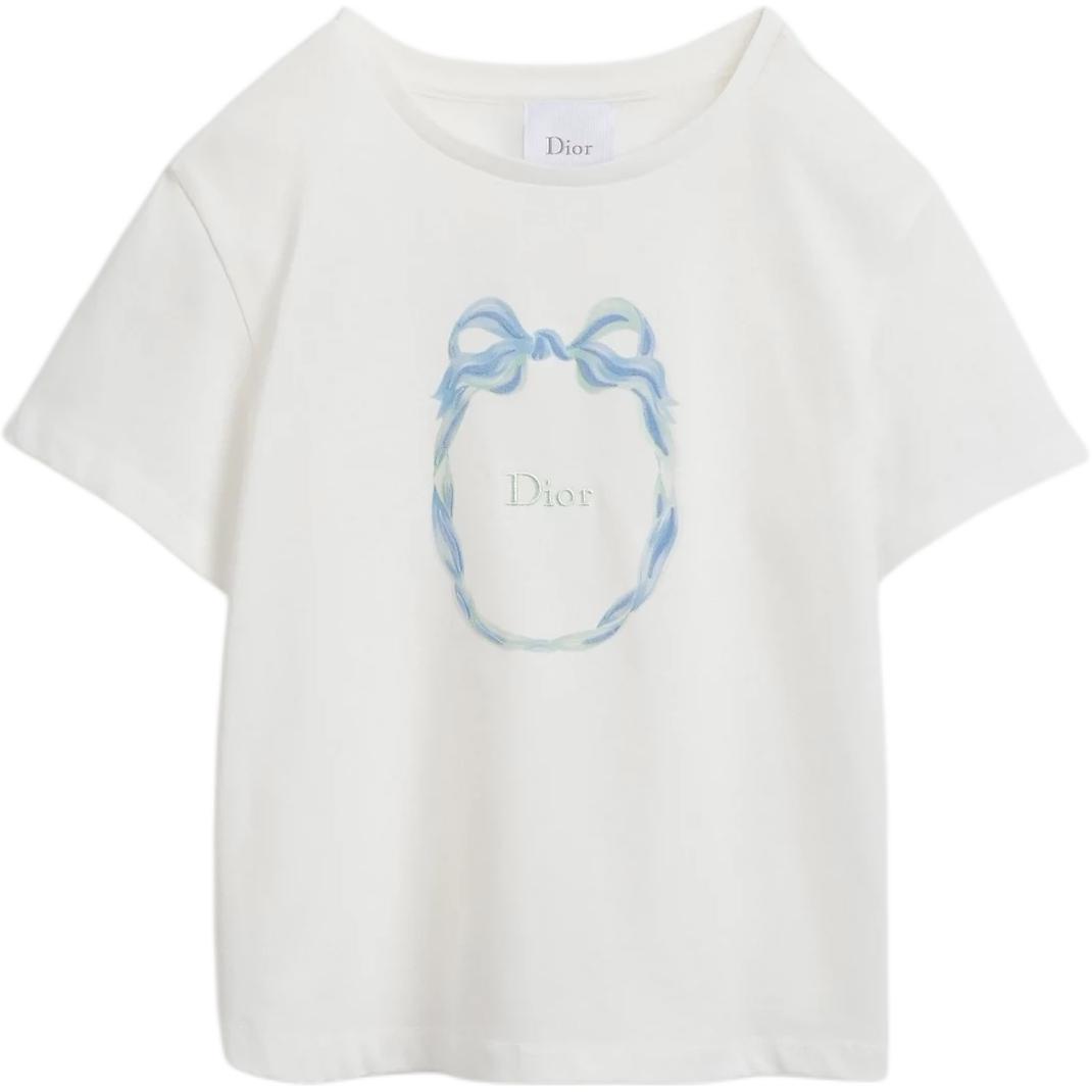 Женская футболка Dior Logo (белая)