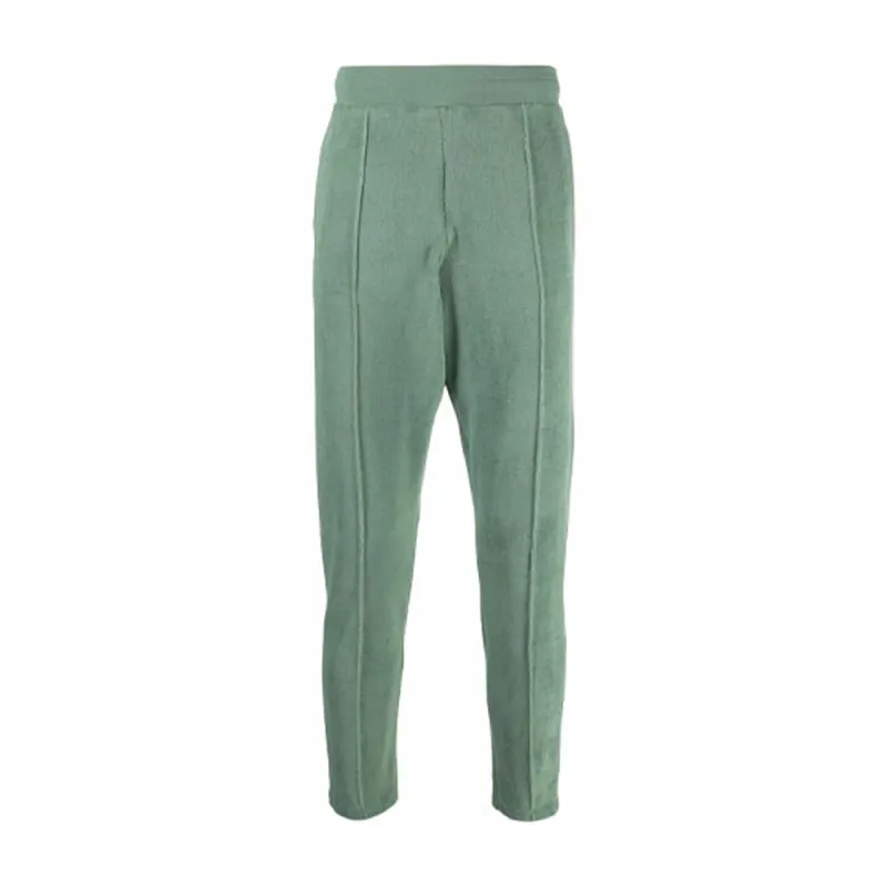 Golden Goose Knitted Sweatpants Men's Green Moderate Straight Fit Pants