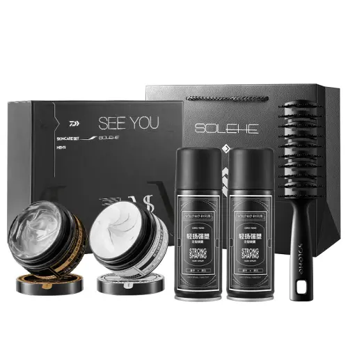 Gift box, set, matte hair spray, wax, styling, long-term effect, 100 ml, 100g, 100g