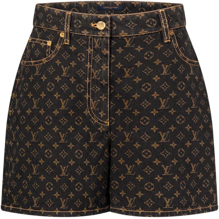 Женские шорты Louis Vuitton SS26 Flight Mode Monogram (мультиколор)