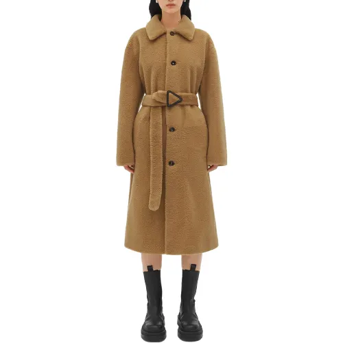 Bottega Veneta Coats Women's Khaki Lapel