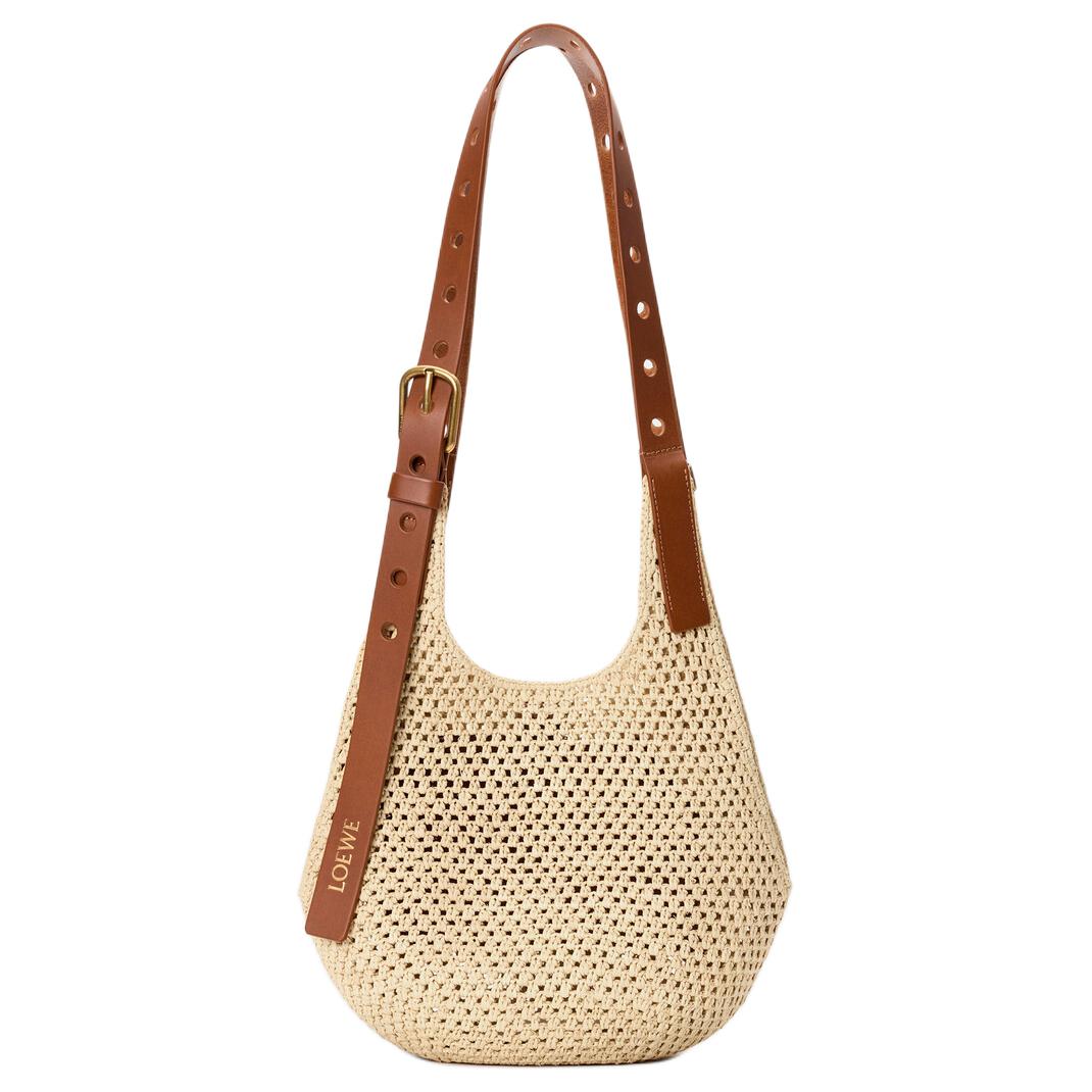 Женская сумка LOEWE Punch Hole Hobo (коричнево-бежевая)
