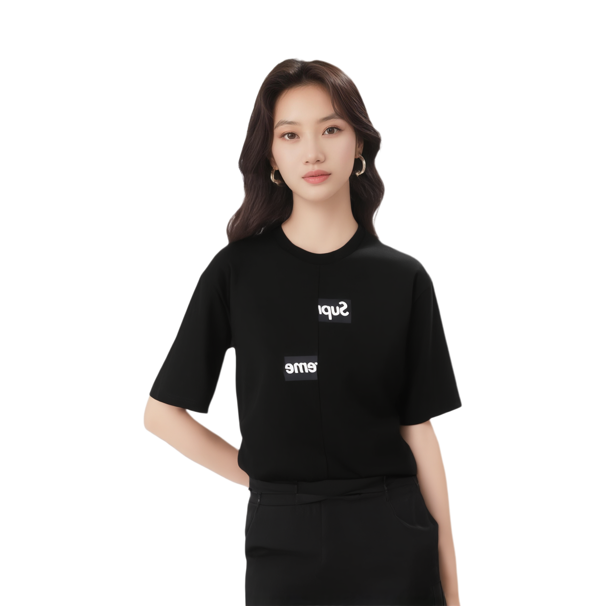 Футболка Supreme x Comme des Garcons Shirt (черная) — фото 3