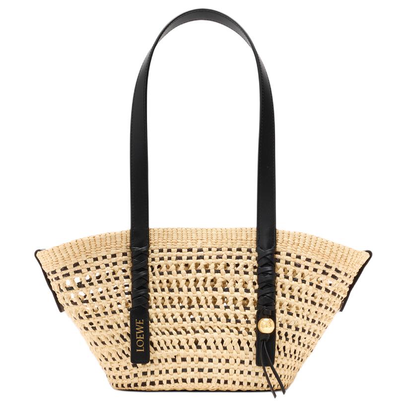 Женская сумка LOEWE Basket Braid (каки-черная)